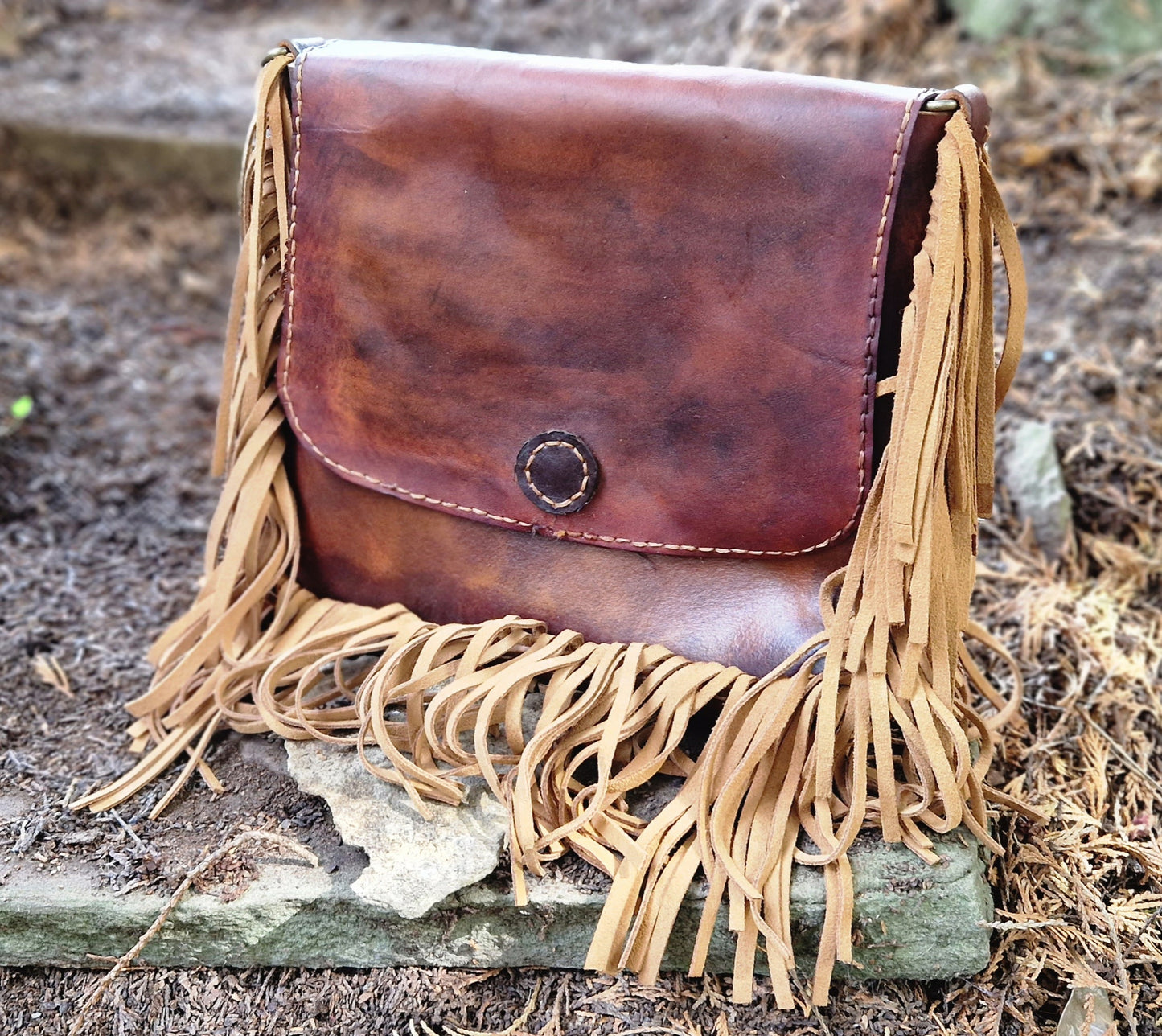 Fringed handbag