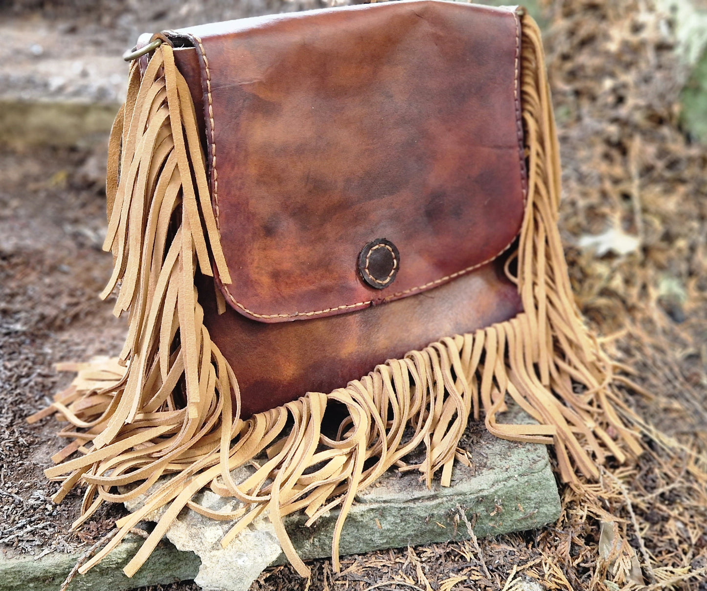 Fringed handbag