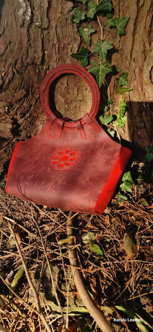 Round handle, practical handbag